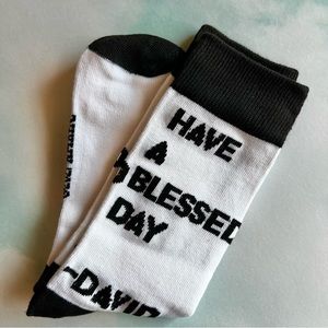 3/$15 Schitt’s Creek David Crew Socks Have a Blessed Day NEW!